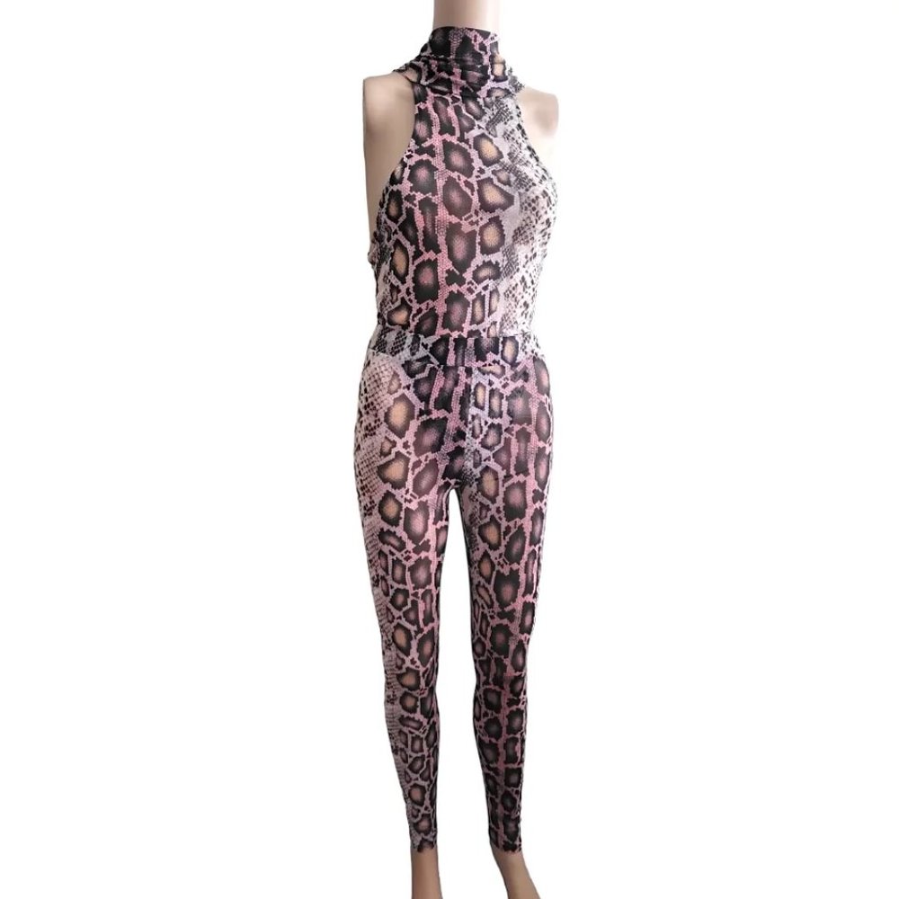 2 piece snakeskin bodysuit & matching pants.